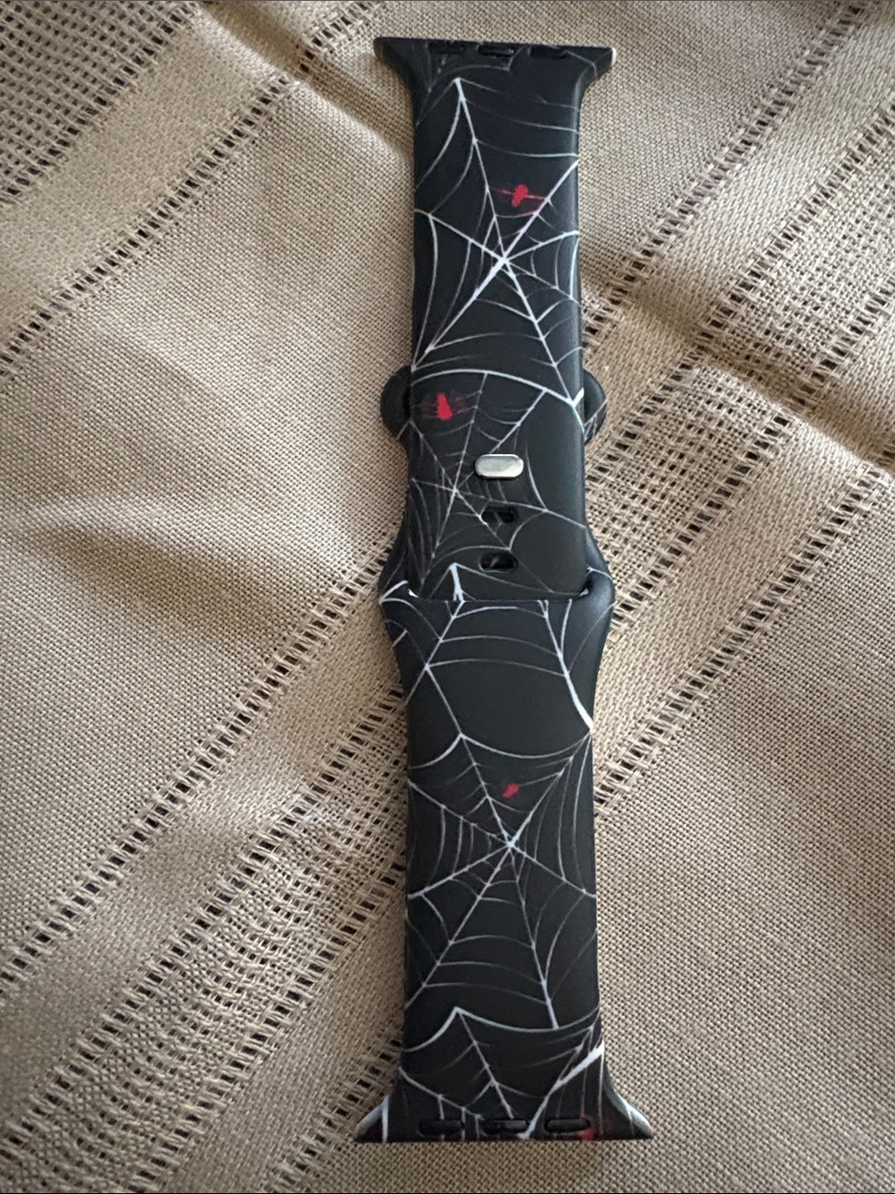 Apple Watch Band - Black Spiderweb Silicone Strap